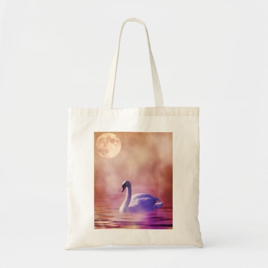 White Swan drijft op een slecht meer Tote Bag (Voorkant)