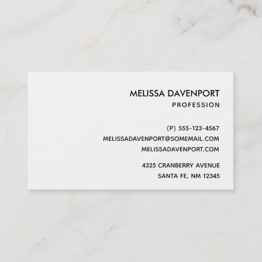 White Swan drijft op een slecht meer Visitekaartje (Achterkant)