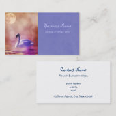 White Swan drijft op een slecht meer Visitekaartje (Voorkant / Achterkant)