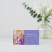 White Swan drijft op een slecht meer Visitekaartje (Staand voorkant)