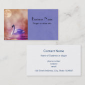 White Swan drijft op een slecht meer Visitekaartje (Voorkant / Achterkant)