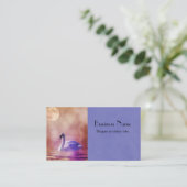 White Swan drijft op een slecht meer Visitekaartje (Staand voorkant)