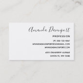 White Swan drijft op een slecht meer Visitekaartje (Achterkant)