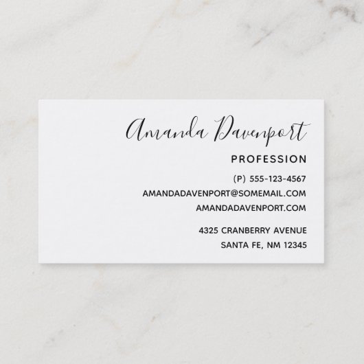 White Swan drijft op een slecht meer Visitekaartje (Achterkant)