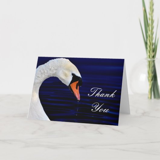 White Swan Drink Bedankkaart (Voorkant)