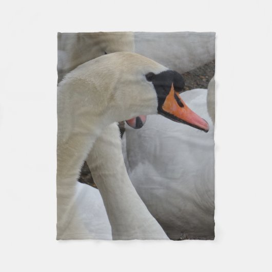 White Swan Fleece Blanket (Voorkant)