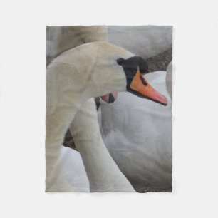 White Swan Fleece Blanket Deken
