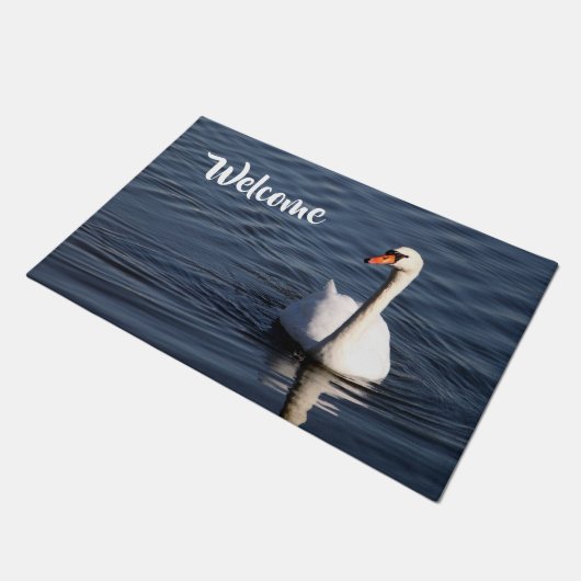  White Swan Foto Deurmat (Schuin)