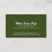 White Swan Green Garden Visitekaartje (Achterkant)