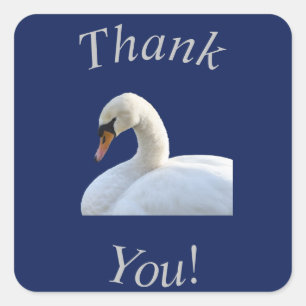 White Swan Hartelijk dank Sticker / Envelope Seal