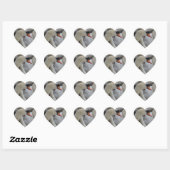 White Swan Heart Sticker (Vel)