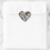 White Swan Heart Sticker (Tas)