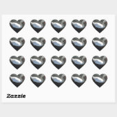 White Swan Heart Sticker (Vel)