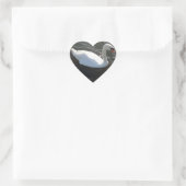 White Swan Heart Sticker (Tas)