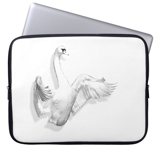 White Swan - laptophoes Laptop Sleeve (Voorkant)