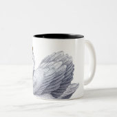 White Swan met Gold Crown Tweekleurige Koffiemok (Voorkant rechts)
