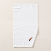 White Swan met gouden en oranje achtergrond Bad Handdoek (Handdoek)