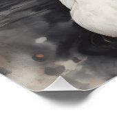 White Swan no 67 Glanzend Poster (Hoek)