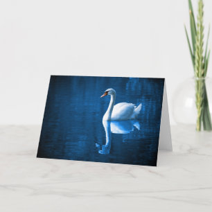 White Swan op Blue Waters Note Kaart