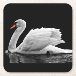 White Swan op Lake Kartonnen Onderzetters