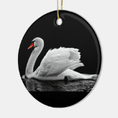 White Swan op Lake Keramisch Ornament (Links)