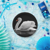 White Swan op Lake Papieren Bordje (Feest)