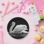 White Swan op Lake Papieren Bordje (Feest)