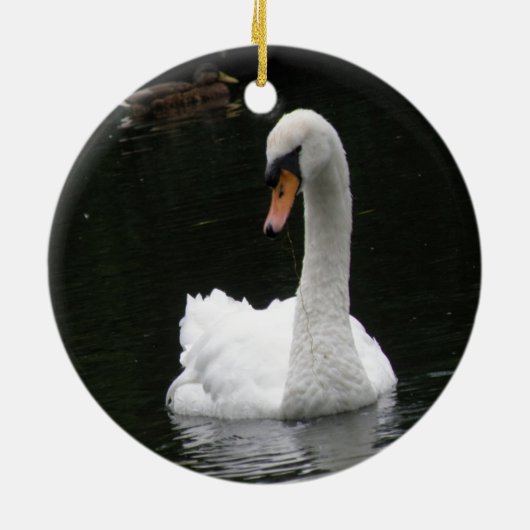 White Swan Ornament (Achterkant)