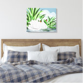 White Swan Pair Art Prints (Insitu (Slaapkamer))