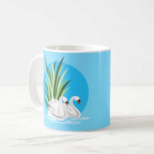White Swan Pair Coffee Gift Mokken (Voorkant links)