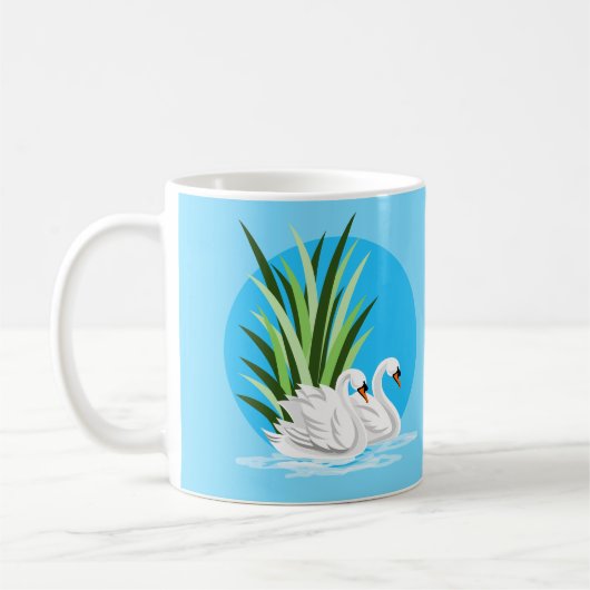 White Swan Pair Coffee Gift Mokken (Links)
