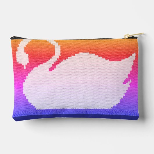 White Swan Pastel Rainbow Artisan Haakprint Etui (Achterkant)