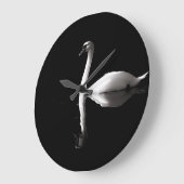 White Swan Reflection op Black Lake Grote Klok (Hoek)