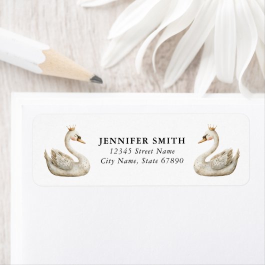 White Swan Return Address Labels (Insitu)
