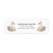 White Swan Return Address Labels (Voorkant)