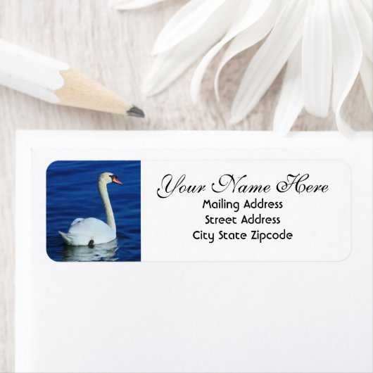 White Swan Return-adres Etiket (Insitu)