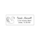 White Swan Return-adres Zelfinktende Stempel (Design)