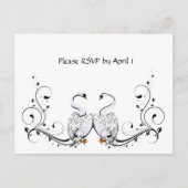 White Swan RSVP Uitnodiging Briefkaart (Voorkant)