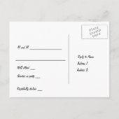 White Swan RSVP Uitnodiging Briefkaart (Achterkant)
