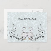White Swan RSVP Uitnodiging Briefkaart (Voorkant / Achterkant)