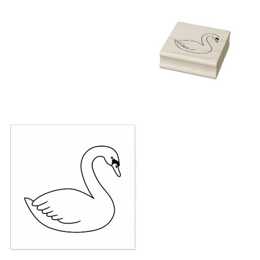White Swan Rubberstempel (Gestempeld)
