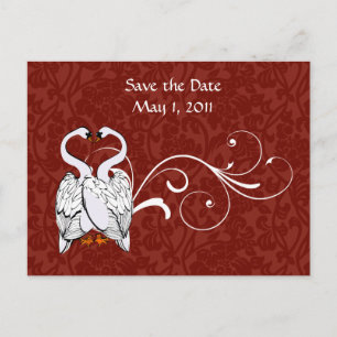 White Swan Save the Date Aankondigingskaart