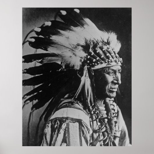 White Swan Sioux Chief Native American Poster (Voorkant)