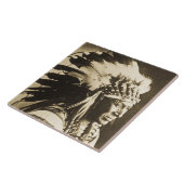 White Swan Sioux Indian Chief Tegeltje (Zijkant)
