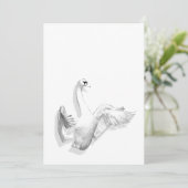 White Swan - uitnodiging (Staand voorkant)