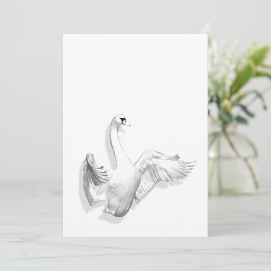 White Swan - uitnodiging (Staand voorkant)