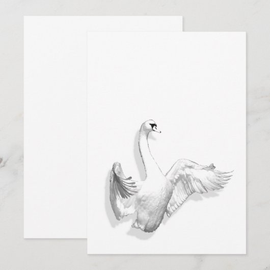 White Swan - uitnodiging (Voorkant / Achterkant)
