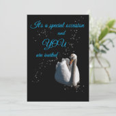 White Swan uitnodiging (Staand voorkant)