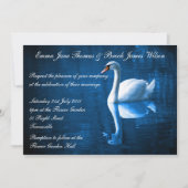White Swan Wedding Invitation Kaart (Voorkant)