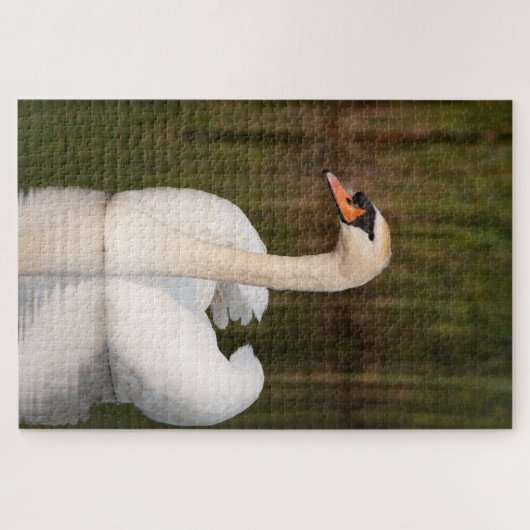 White swan (witte zwaan) legpuzzel (Horizontaal)